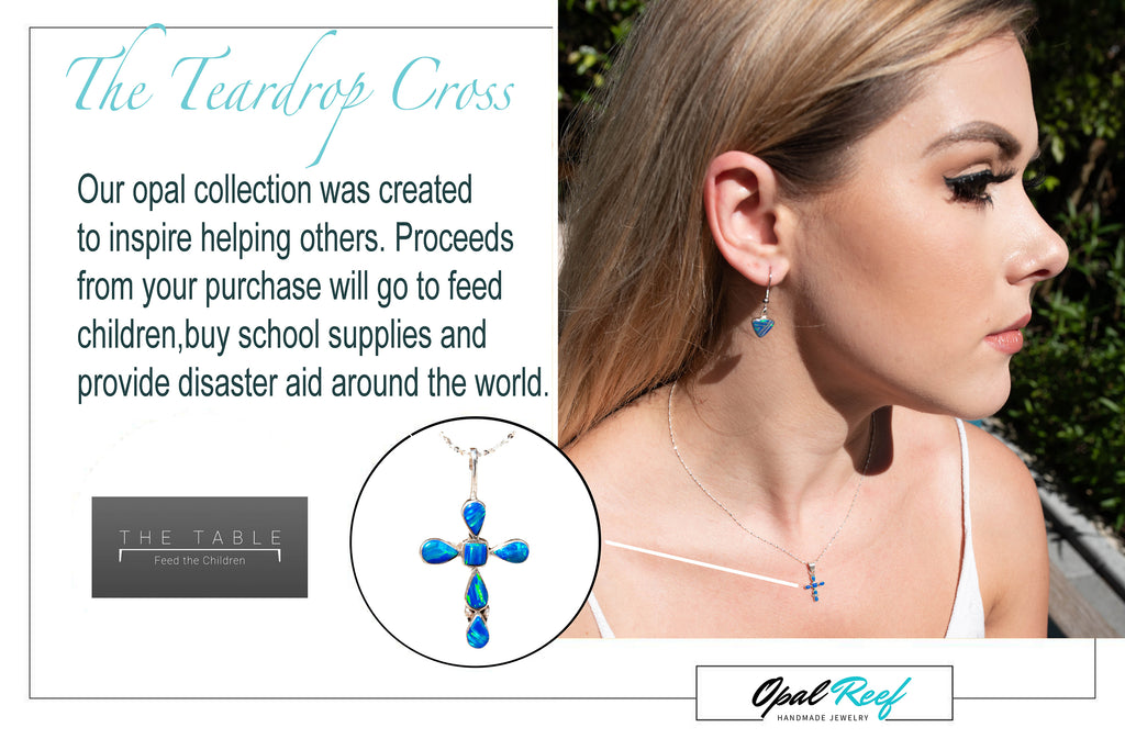 cross crosses Christian Jewelry Catholic Christ necklace opal Caribbean Blue teardrop Walmart charity free shipping chain Plated Round Created Opal Necklaces for Women Genuine Necklace Beautiful pendant Birthstone Jewelry Pendant Dainty Perfect Gift Tiny 