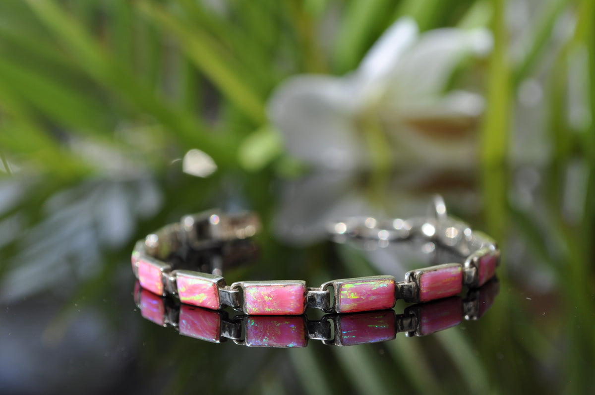 ブレスレット SK8ER ROCK Coralef Gemstone Bracelet 001 Gem Stone King 7 inch Red Simulated Coral Bead Rose Flower