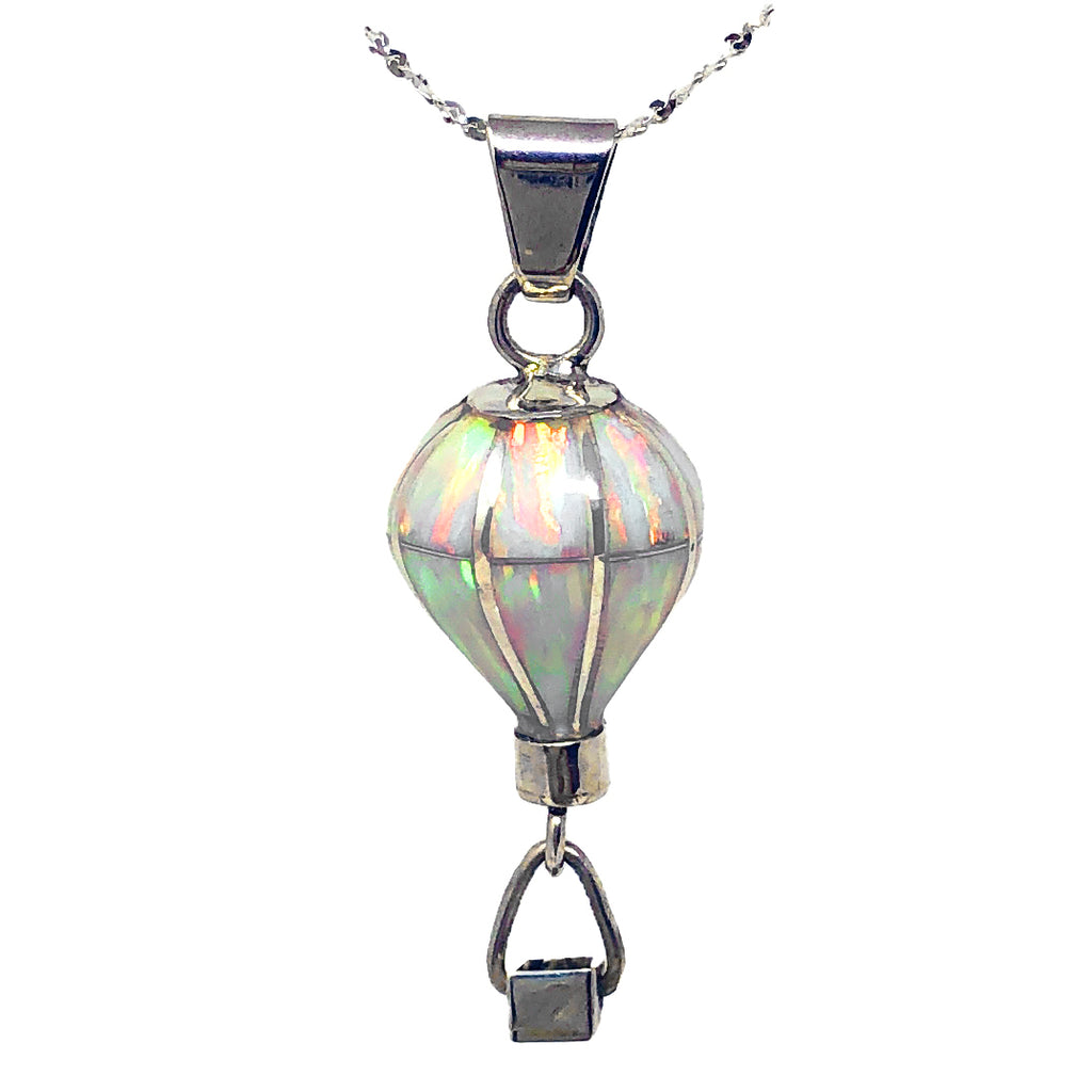 232PDsm - Hot Air Balloon Charm Pendant and Necklace (CHOOSE YOUR COLOR)