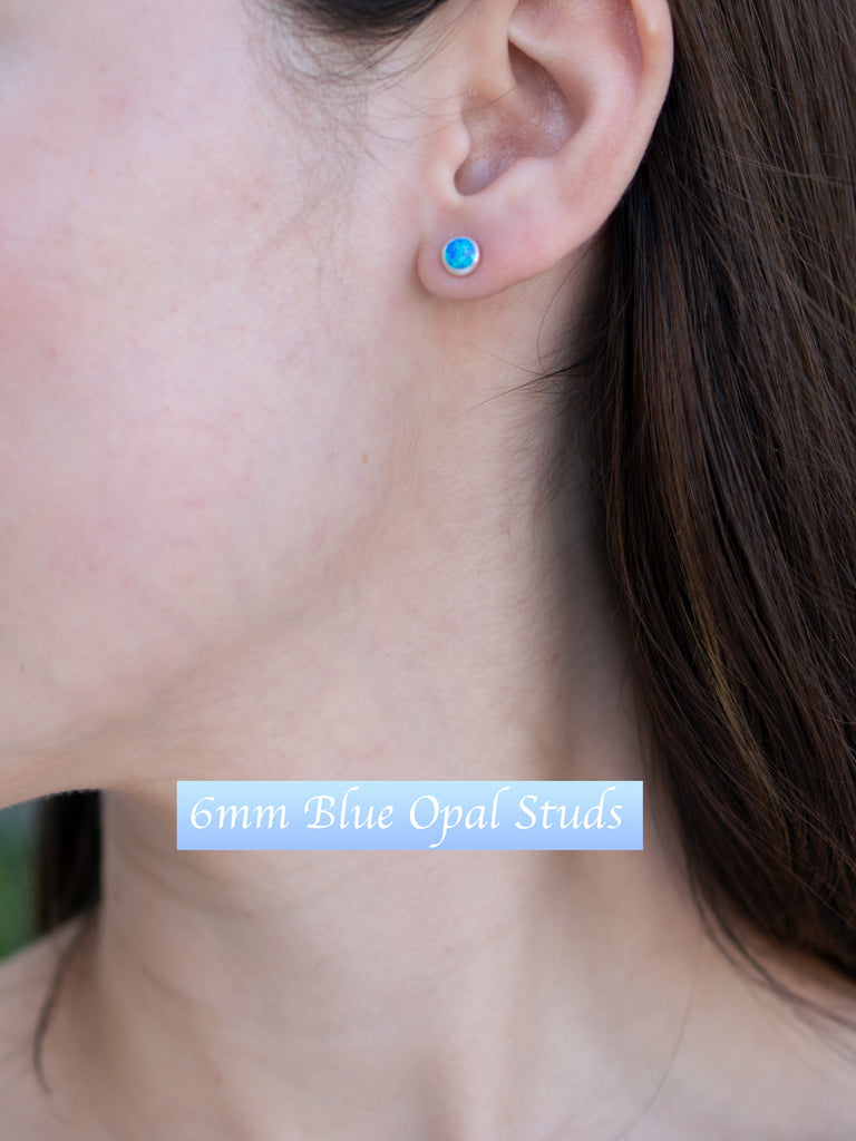 43-5S- Hypo Allergenic Opal Stud Earrings