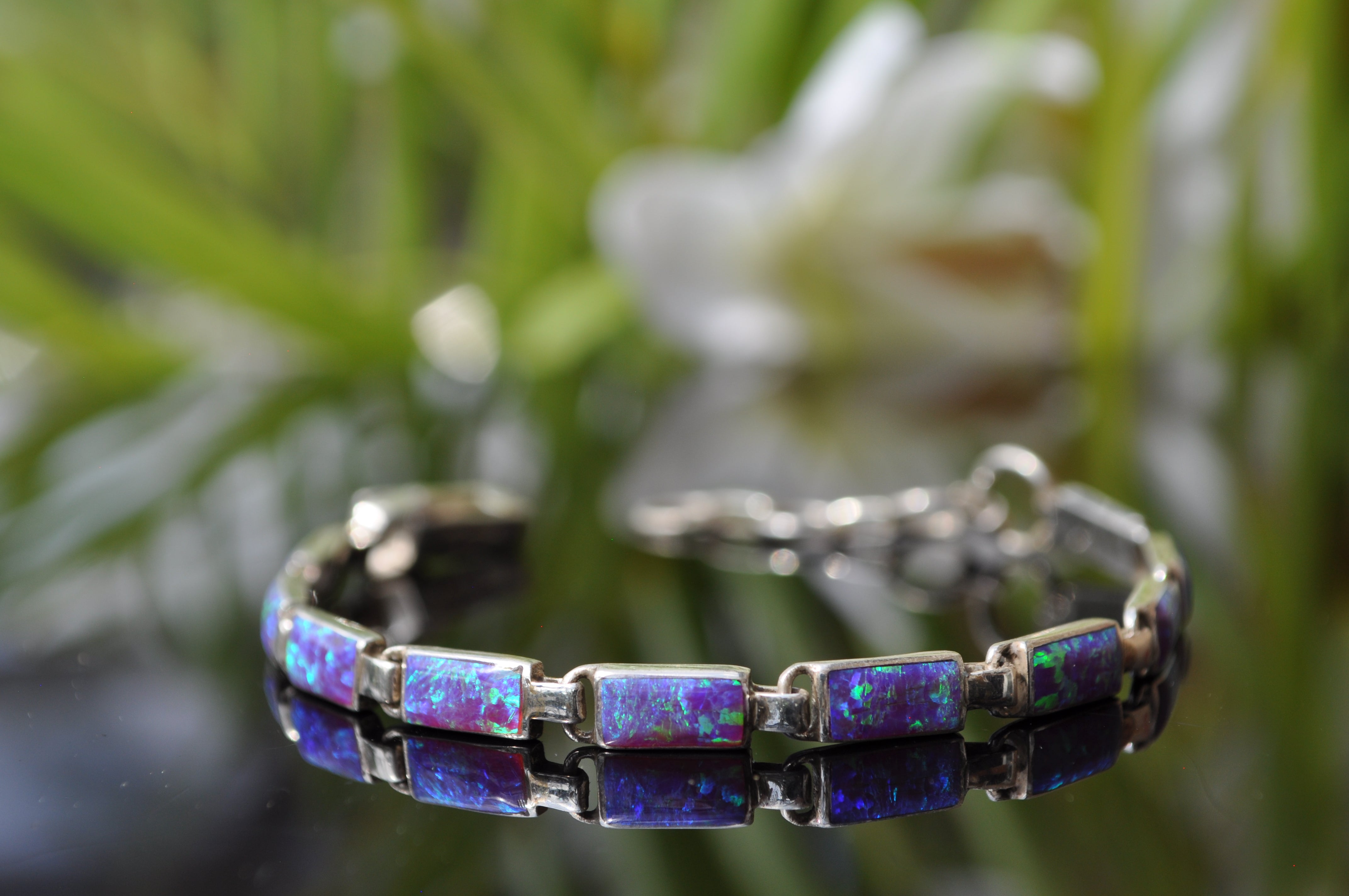 Blue fashion purple opal